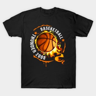 Graphic Basketball Name Thunder Classic Styles Team T-Shirt